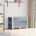 vidaXL, vidaXL Paletten-Aufsatzrahmen 3 Stk. Grau 100x50 cm Massivholz Kiefer