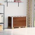 vidaXL, vidaXL Paletten-Aufsatzrahmen 3 Stk. Braun 100x50 cm Massivholz Kiefer