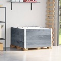 vidaXL, vidaXL Paletten-Aufsatzrahmen 3 Stk. Grau 100x100 cm Massivholz Kiefer