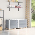 vidaXL, vidaXL Paletten-Aufsatzrahmen 3 Stk. Grau 150x50 cm Massivholz Kiefer