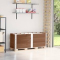 vidaXL, vidaXL Paletten-Aufsatzrahmen 3 Stk. Braun 150x50 cm Massivholz Kiefer