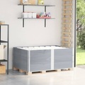 vidaXL, vidaXL Paletten-Aufsatzrahmen 3 Stk. Grau 150x100 cm Massivholz Kiefer