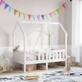 vidaXL, vidaXL Kinderbett Hausbett Weiß 80x160 cm Massivholz Kiefer