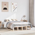 vidaXL, vidaXL Massivholzbett ohne Matratze 135x190 cm Kiefernholz