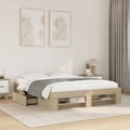 vidaXL, vidaXL Bettgestell Sonoma-Eiche 150x200 cm Holzwerkstoff