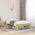 vidaXL, vidaXL Bettgestell Sonoma-Eiche 100x200 cm Holzwerkstoff