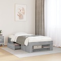 vidaXL, vidaXL Bettgestell Grau Sonoma 75x190 cm Holzwerkstoff
