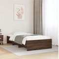 vidaXL, vidaXL Bettgestell Braun Eichen-Optik 100x200 cm Holzwerkstoff