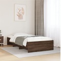 vidaXL, vidaXL Bettgestell Braun Eichen-Optik 90x190 cm Holzwerkstoff