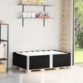 vidaXL, vidaXL Paletten-Aufsatzrahmen 2 Stk. Schwarz 150x100 Massivholz Kiefer