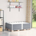 vidaXL, vidaXL Paletten-Aufsatzrahmen 2 Stk. Grau 150x100 cm Massivholz Kiefer