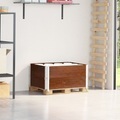vidaXL, vidaXL Paletten-Aufsatzrahmen 2 Stk. Braun 80x60 cm Massivholz Kiefer