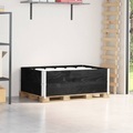 vidaXL, vidaXL Paletten-Aufsatzrahmen 2 Stk. Schwarz 120x180 cm Massivholz