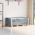 vidaXL, vidaXL Paletten-Aufsatzrahmen 2 Stk. Grau 120x80 cm Massivholz Kiefer