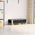 vidaXL, vidaXL Paletten-Aufsatzrahmen Schwarz 100x50 cm Massivholz Kiefer