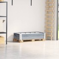vidaXL, vidaXL Paletten-Aufsatzrahmen Grau 100x50 cm Massivholz Kiefer