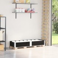 vidaXL, vidaXL Paletten-Aufsatzrahmen Schwarz 150x50 cm Massivholz Kiefer