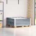 vidaXL, vidaXL Paletten-Aufsatzrahmen 2 Stk. Grau 100x100 cm Massivholz Kiefer