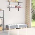 vidaXL, vidaXL Paletten-Aufsatzrahmen Grau 150x50 cm Massivholz Kiefer