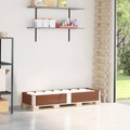 vidaXL, vidaXL Paletten-Aufsatzrahmen Braun 150x50 cm Massivholz Kiefer