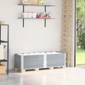 vidaXL, vidaXL Paletten-Aufsatzrahmen 2 Stk. Grau 150x50 cm Massivholz Kiefer
