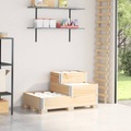 vidaXL, vidaXL Paletten-Aufsatzrahmen 3-fach 120x80 cm Massivholz Kiefer