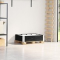 vidaXL, vidaXL Paletten-Aufsatzrahmen Schwarz 80x60 cm Massivholz Kiefer