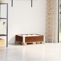 vidaXL, vidaXL Paletten-Aufsatzrahmen Braun 80x60 cm Massivholz Kiefer