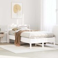 vidaXL, vidaXL Massivholzbett ohne Matratze Weiß 75x190 cm Kiefernholz