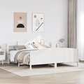 vidaXL, vidaXL Massivholzbett ohne Matratze Weiß 180x200 cm Kiefernholz