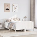 vidaXL, vidaXL Massivholzbett ohne Matratze Weiß 150x200 cm Kiefernholz