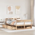 vidaXL, vidaXL Massivholzbett ohne Matratze 160x200 cm Kiefernholz