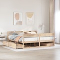 vidaXL, vidaXL Massivholzbett ohne Matratze 200x200 cm Kiefer