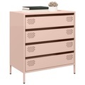 vidaXL, vidaXL Sideboard Rosa 68x39x73,5 cm Kaltgewalzter Stahl
