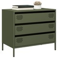 vidaXL, vidaXL Sideboard Olivgrün 68x39x58,5 cm Kaltgewalzter Stahl