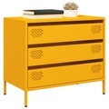 vidaXL, vidaXL Sideboard Senfgelb 68x39x58,5 cm Kaltgewalzter Stahl