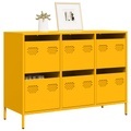 vidaXL, vidaXL Sideboard Senfgelb 101,5x39x73,5 cm Kaltgewalzter Stahl