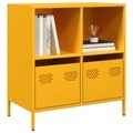 vidaXL, vidaXL Sideboard Senfgelb 68x39x73,5 cm Kaltgewalzter Stahl