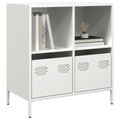 vidaXL, vidaXL Sideboard Weiß 68x39x73,5 cm Kaltgewalzter Stahl
