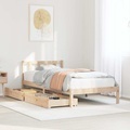 vidaXL, vidaXL Massivholzbett ohne Matratze 75x190 cm Kiefernholz