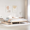 vidaXL, vidaXL Massivholzbett mit Schubladen 200x200 cm Kiefer