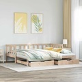 vidaXL, vidaXL Tagesbett Ausziehbar mit Schubladen 90x190 cm Massivholz Kiefer