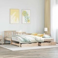 vidaXL, vidaXL Tagesbett Ausziehbar mit Schubladen 90x190 cm Massivholz Kiefer