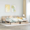 vidaXL, vidaXL Tagesbett Ausziehbar mit Schubladen 90x200 cm Massivholz Kiefer