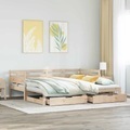 vidaXL, vidaXL Tagesbett Ausziehbar mit Schubladen 90x190 cm Massivholz Kiefer