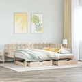 vidaXL, vidaXL Tagesbett Ausziehbar mit Schubladen 80x200 cm Massivholz Kiefer