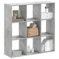 vidaXL, vidaXL Bücherregal Betongrau 102x32x102 cm Holzwerkstoff