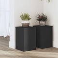 vidaXL, vidaXL Pflanzenständer 2 Stk. Schwarz 20x20x30 cm Holzwerkstoff