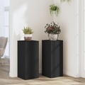 vidaXL, vidaXL Pflanzenständer 2 Stk. Schwarz 30x30x70 cm Holzwerkstoff