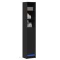 vidaXL, vidaXL LED-Sideboard Schwarz 36x32,5x200 cm Holzwerkstoff